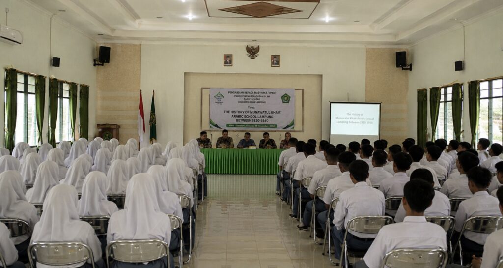 Bahas Sejarah Madrasah Munawatul Khair Lampung Periode 1930–1950 di MAN 1 Bandar Lampung, Prodi SPI Gelar PkM Sejarah Lokal